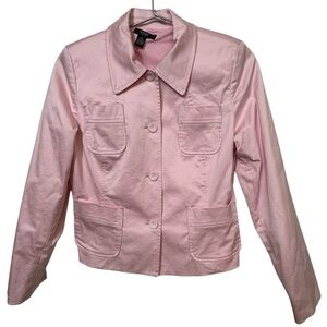 Retro High End Pink ALFANI Women’s 10 Petite Button Down Dress Jacket MINTY
